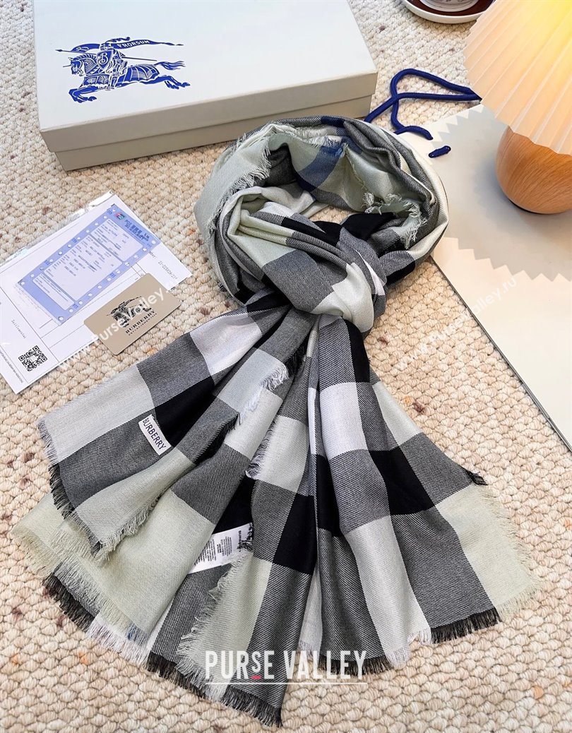 Burberry Cashmere Long Scarf Grey 2025 BR091017 (XMN-250910051)