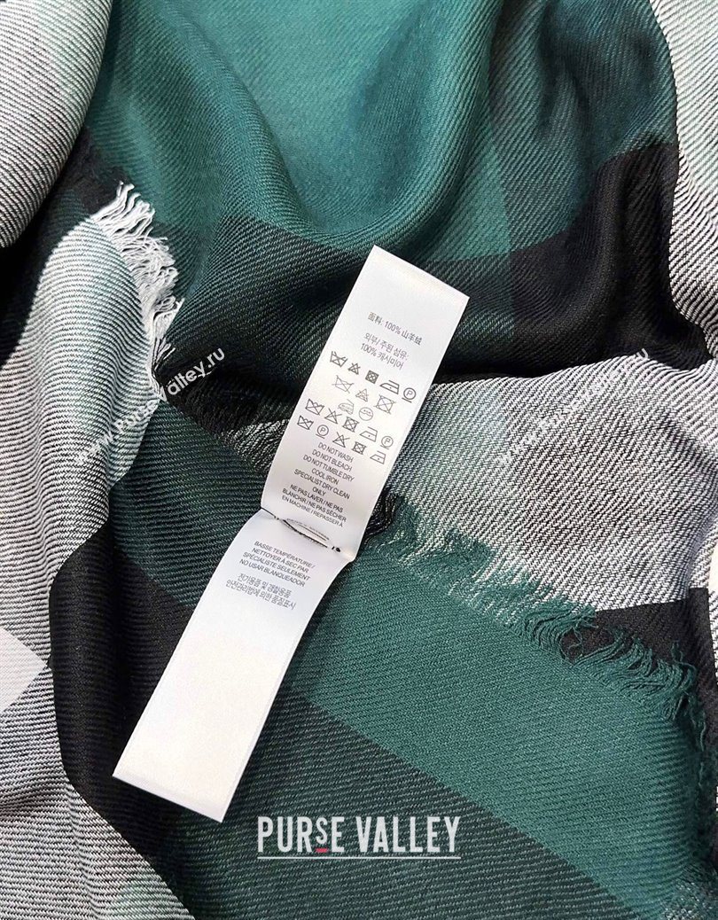 Burberry Cashmere Long Scarf Dark Green 2025 BR091017 (XMN-250910054)