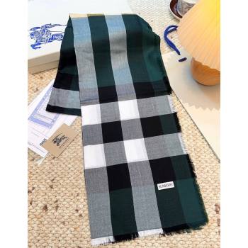 Burberry Cashmere Long Scarf Dark Green 2025 BR091017 (XMN-250910054)
