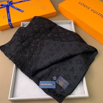 Louis Vuitton Monogram Classic Wool Long Scarf 40x185cm Black 2025 LV091011 (XMN-250910031)