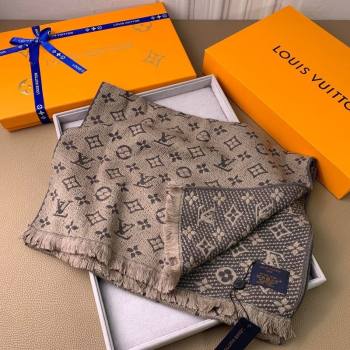Louis Vuitton Monogram Classic Wool Long Scarf 40x185cm Beige 2025 LV091011 (XMN-250910032)