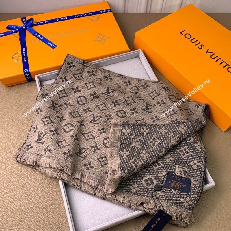 Louis Vuitton Monogram Classic Wool Long Scarf 40x185cm Beige 2025 LV091011 (XMN-250910032)