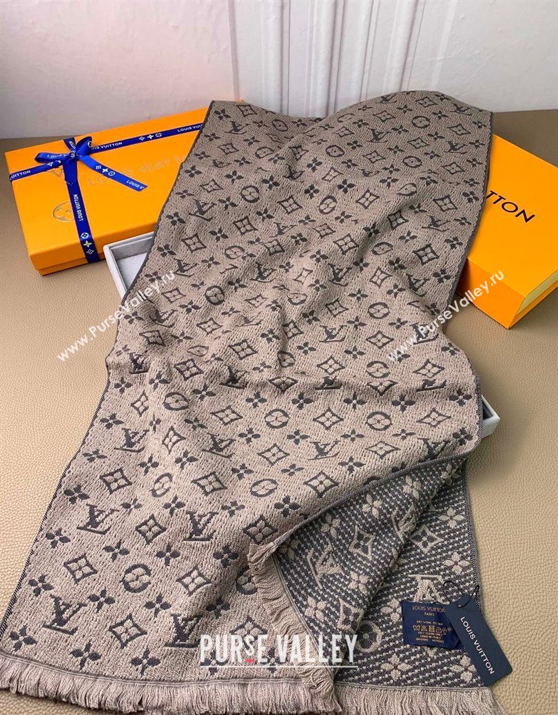 Louis Vuitton Monogram Classic Wool Long Scarf 40x185cm Beige 2025 LV091011 (XMN-250910032)