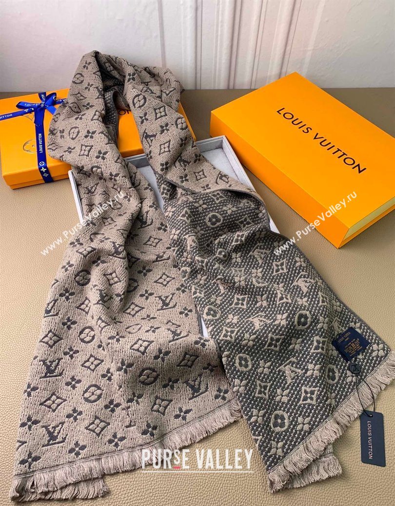 Louis Vuitton Monogram Classic Wool Long Scarf 40x185cm Beige 2025 LV091011 (XMN-250910032)