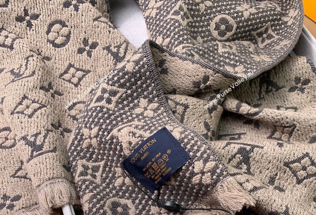 Louis Vuitton Monogram Classic Wool Long Scarf 40x185cm Beige 2025 LV091011 (XMN-250910032)