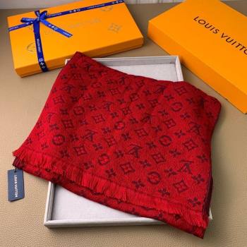 Louis Vuitton Monogram Classic Wool Long Scarf 40x185cm Red 2025 LV091011 (XMN-250910034)