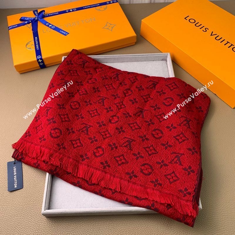 Louis Vuitton Monogram Classic Wool Long Scarf 40x185cm Red 2025 LV091011 (XMN-250910034)