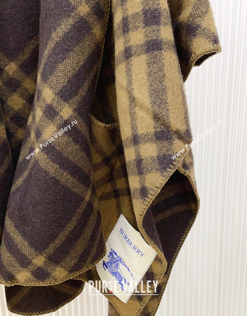 Burberry Wool Reversible Cape Khaki 2025 BR091027 (SHI-250910078)