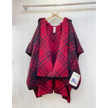 Burberry Wool Reversible Cape Red 2025 BR091027 (SHI-250910079)
