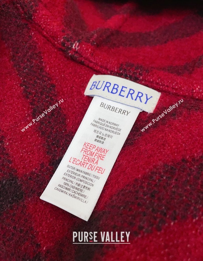 Burberry Wool Reversible Cape Red 2025 BR091027 (SHI-250910079)