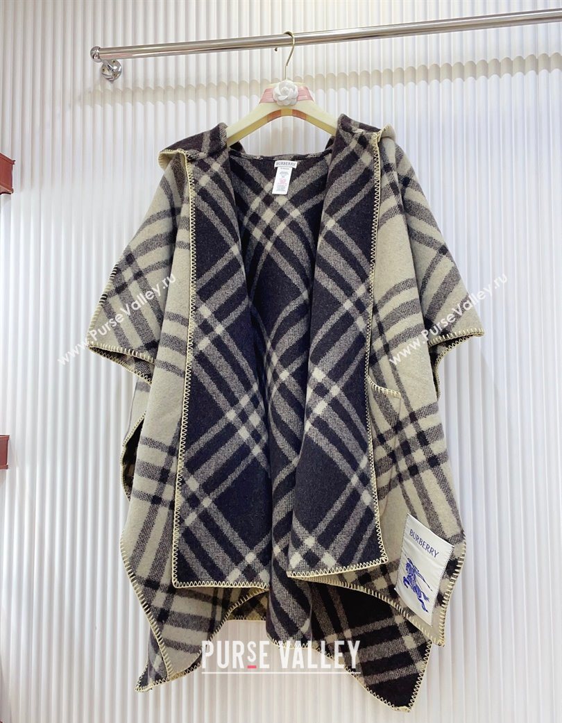 Burberry Wool Reversible Cape Beige 2025 BR091027 (SHI-250910080)