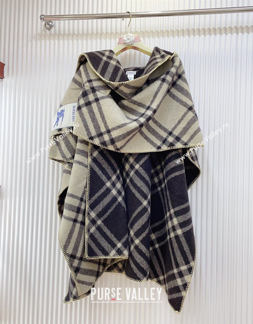 Burberry Wool Reversible Cape Beige 2025 BR091027 (SHI-250910080)