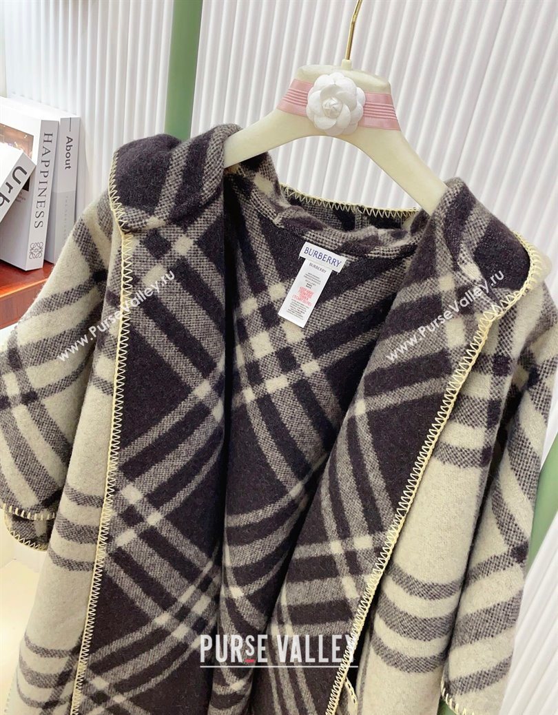 Burberry Wool Reversible Cape Beige 2025 BR091027 (SHI-250910080)