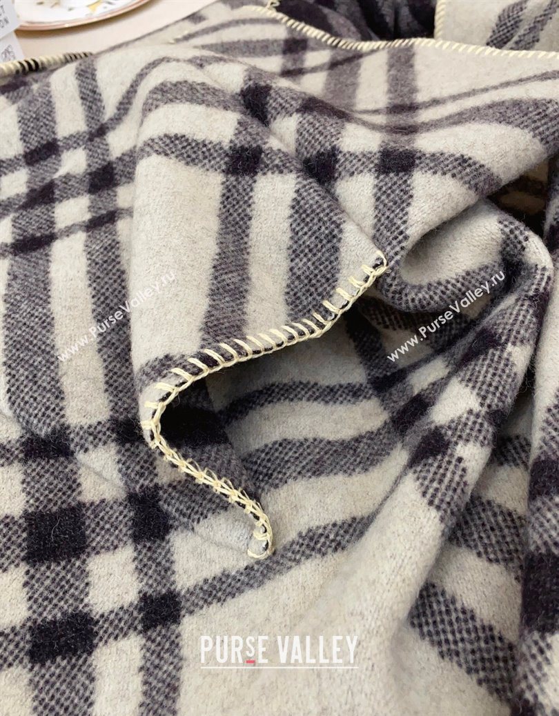 Burberry Wool Reversible Cape Beige 2025 BR091027 (SHI-250910080)