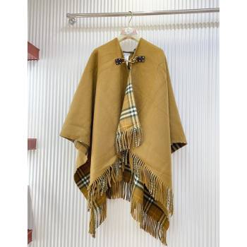 Burberry Wool Lambskin Cape with Fringes Camel 2025 BR091029 (SHI-250910085)