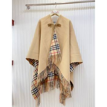 Burberry Wool Lambskin Cape with Fringes Beige 2025 BR091029 (SHI-250910086)