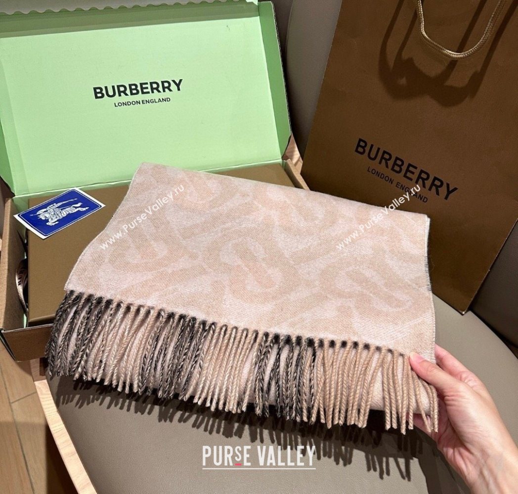 Burberry TB Cashmere Wool Long Scarf 30x180cm Pink 2025 BR091018 (XMN-250910057)