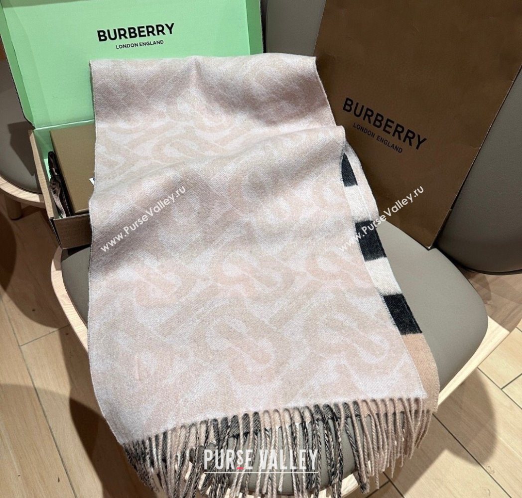 Burberry TB Cashmere Wool Long Scarf 30x180cm Pink 2025 BR091018 (XMN-250910057)