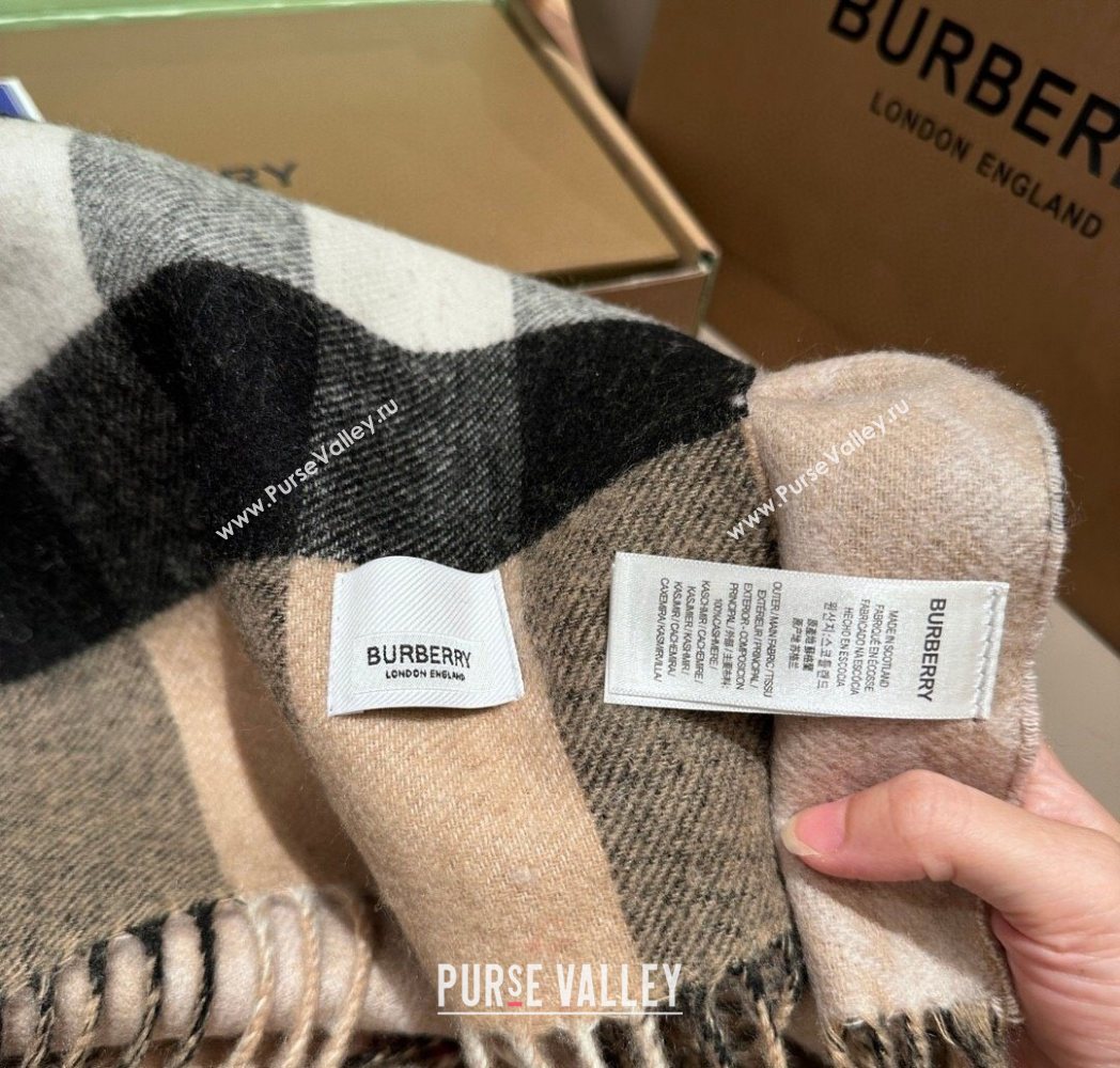 Burberry TB Cashmere Wool Long Scarf 30x180cm Pink 2025 BR091018 (XMN-250910057)