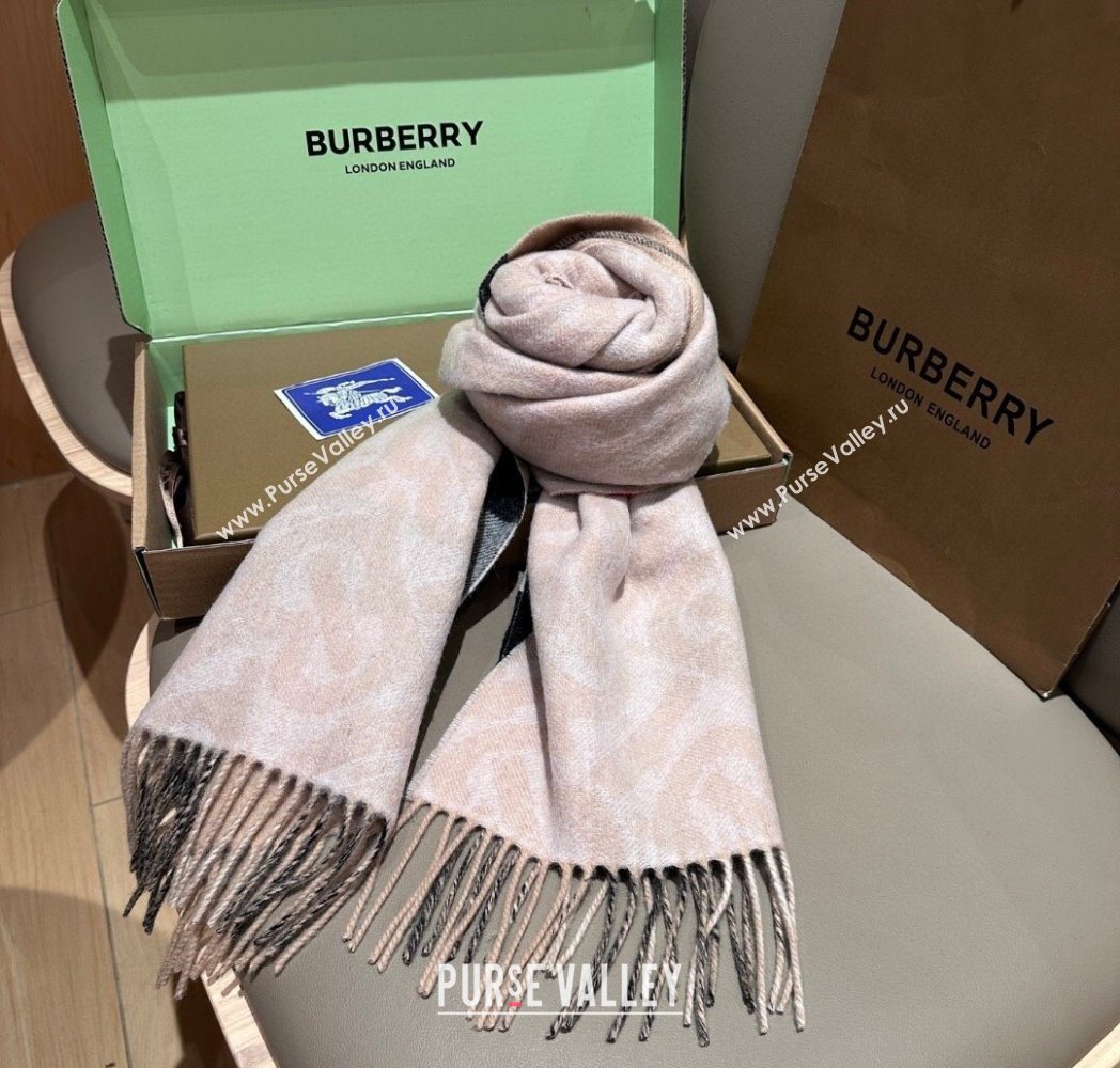 Burberry TB Cashmere Wool Long Scarf 30x180cm Pink 2025 BR091018 (XMN-250910057)