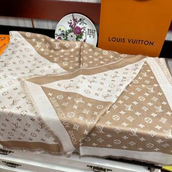 Louis Vuitton Cashmere Patchwork Square Scarf 140x140cm Gold-Tone 2025 LV091012 (XMN-250910035)
