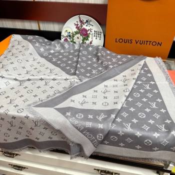 Louis Vuitton Cashmere Patchwork Square Scarf 140x140cm Grey 2025 LV091012 (XMN-250910036)