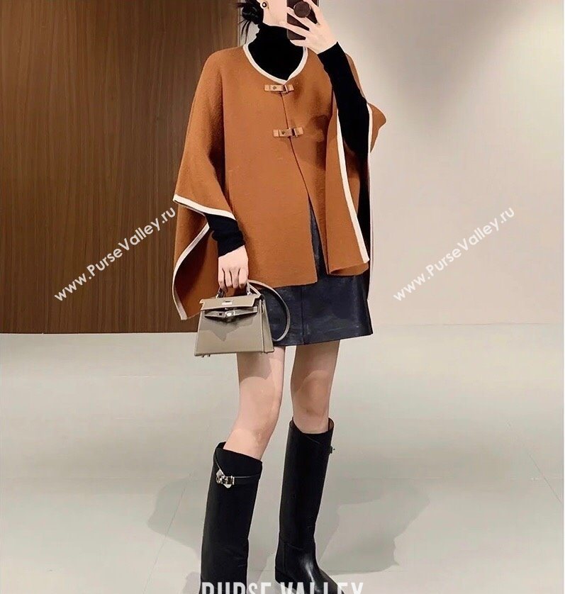 Loro Piana Cashmere Cape Brown 2025 LP091031 (SHI-250910092)