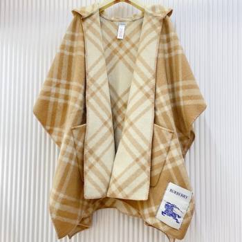 Burberry Wool Reversible Cape Camel 2025 BR091025 (SHI-250910073)