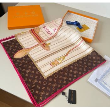 Louis Vuitton My Neverfull Silk Square Scarf 90x90cm White 2025 LV111104 (XMN-251111134)