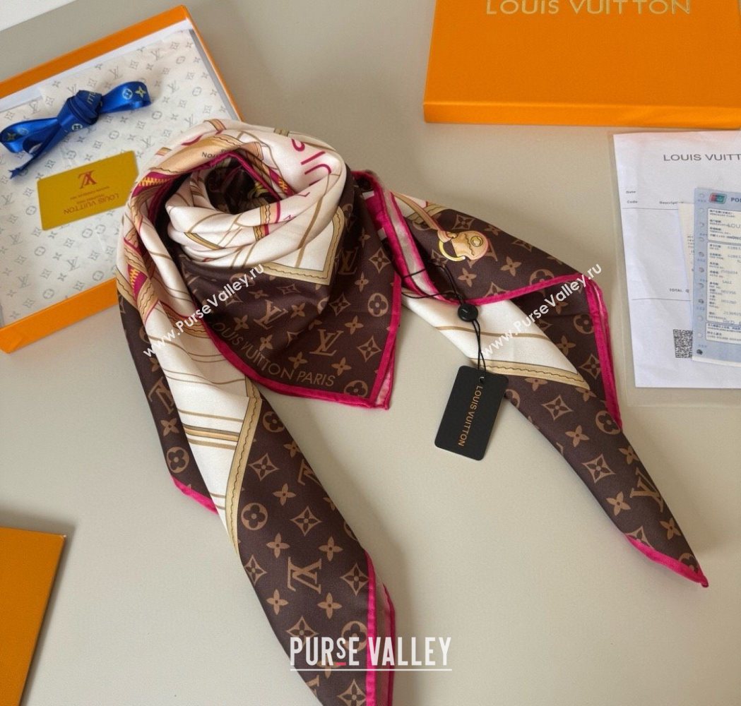 Louis Vuitton My Neverfull Silk Square Scarf 90x90cm White 2025 LV111104 (XMN-251111134)