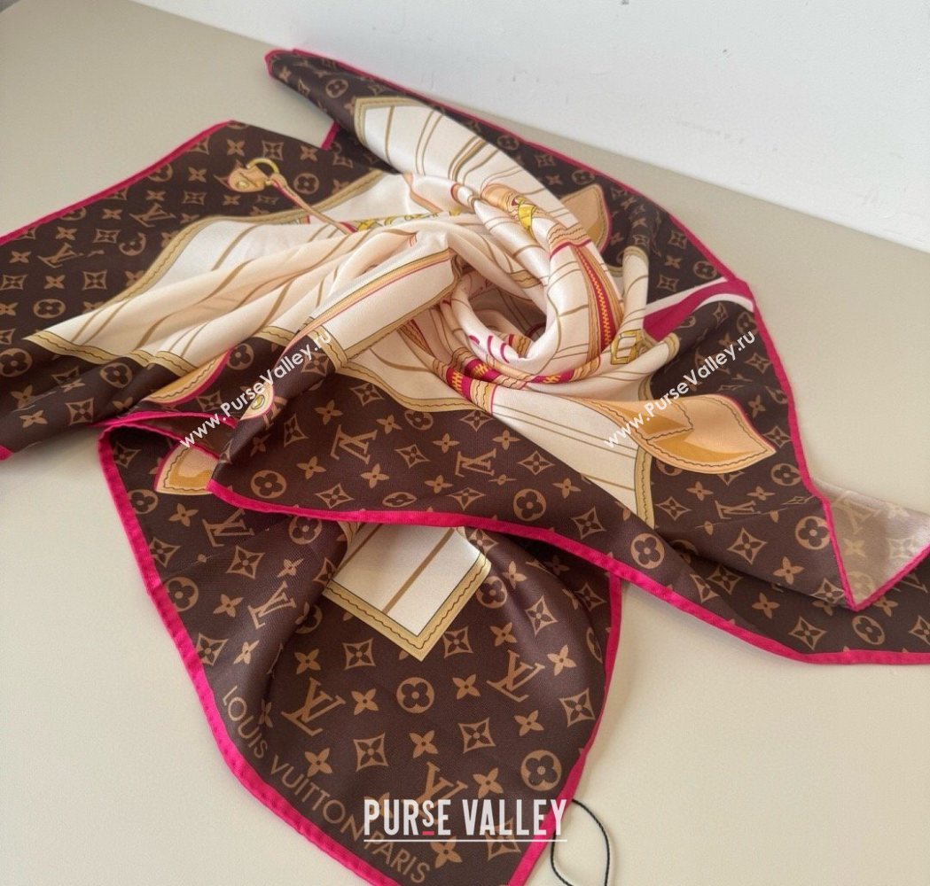 Louis Vuitton My Neverfull Silk Square Scarf 90x90cm White 2025 LV111104 (XMN-251111134)