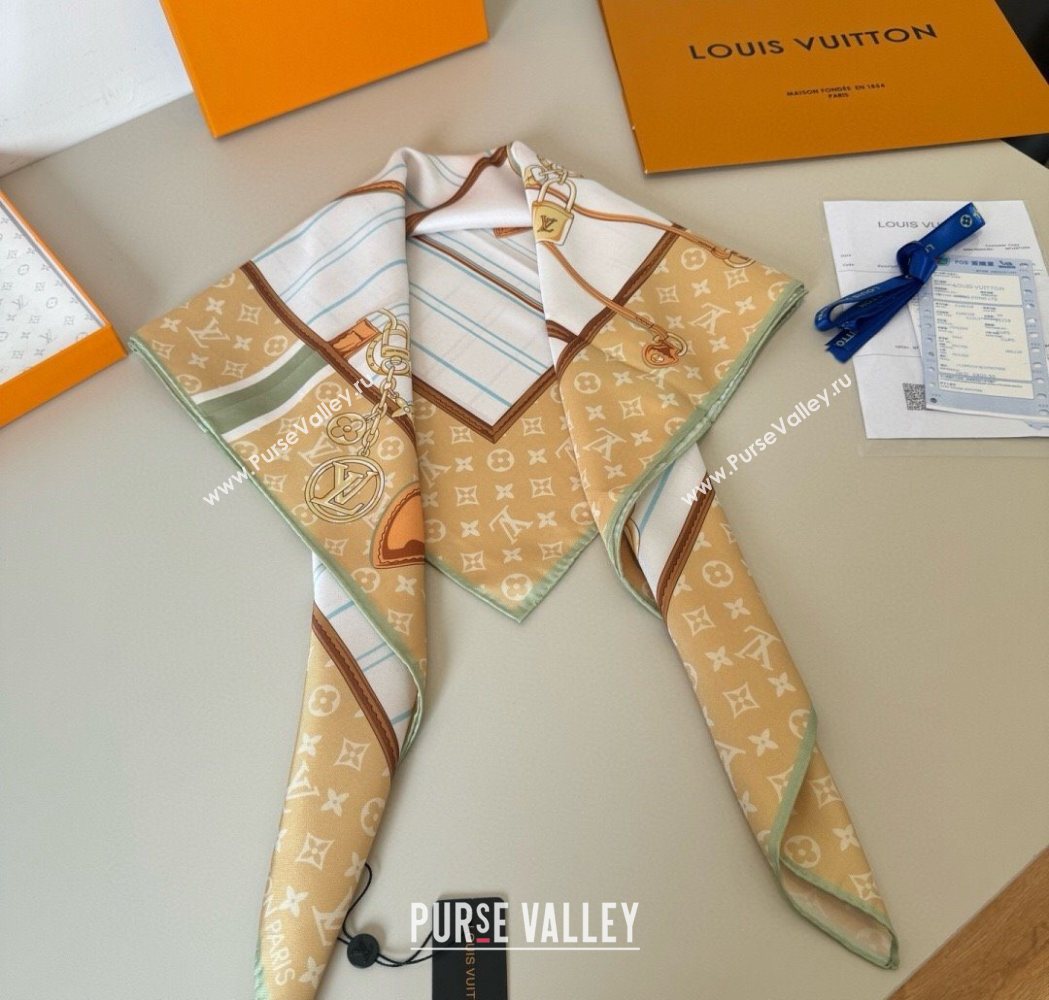 Louis Vuitton My Neverfull Silk Square Scarf 90x90cm Beige 2025 LV111104 (XMN-251111135)