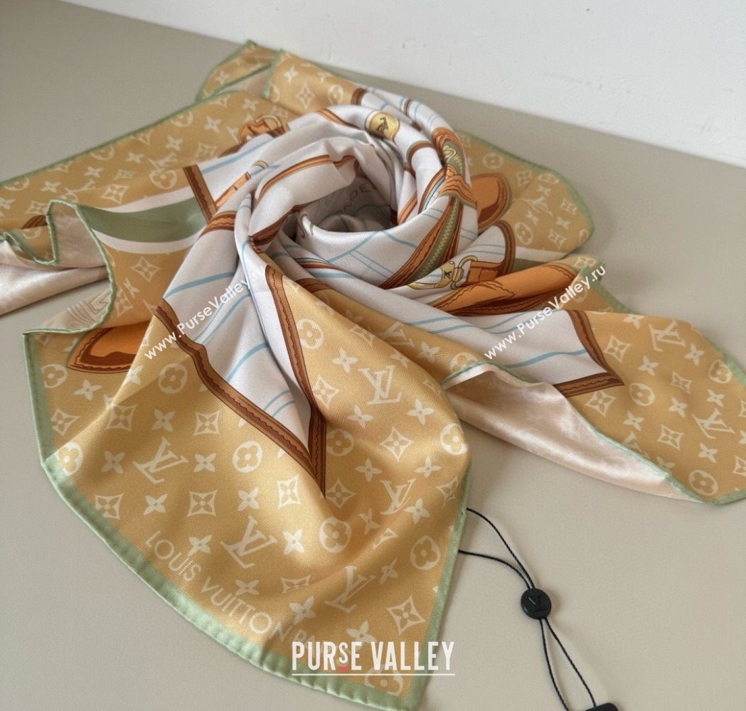 Louis Vuitton My Neverfull Silk Square Scarf 90x90cm Beige 2025 LV111104 (XMN-251111135)