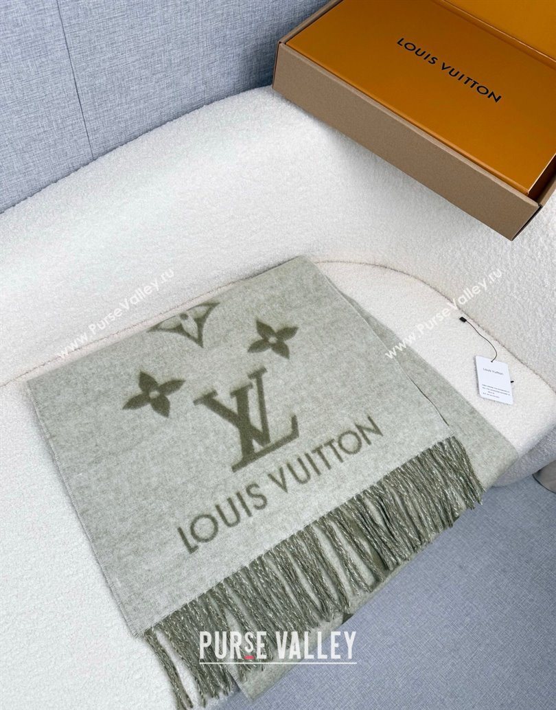 Louis Vuitton Reykjavik Cashmere Long Scarf 45x180cm Green 2025 LV111101 (XMN-251111121)