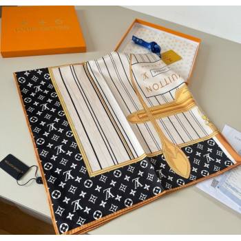 Louis Vuitton My Neverfull Silk Square Scarf 90x90cm Black 2025 LV111104 (XMN-251111136)