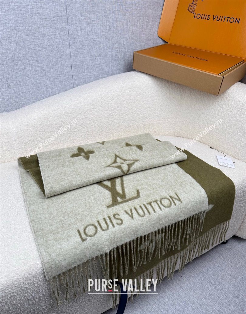 Louis Vuitton Reykjavik Cashmere Long Scarf 45x180cm Green 2025 LV111101 (XMN-251111121)