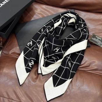 Chanel Quilted CC Square Scarf 140cm Black 2025 CH111138 (XMN-251111141)