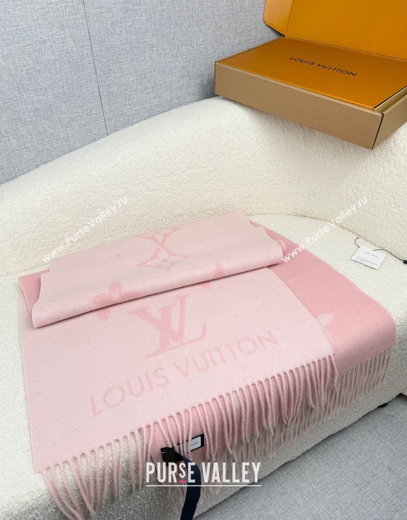 Louis Vuitton Reykjavik Cashmere Long Scarf 45x180cm Pink 2025 LV111101 (XMN-251111122)