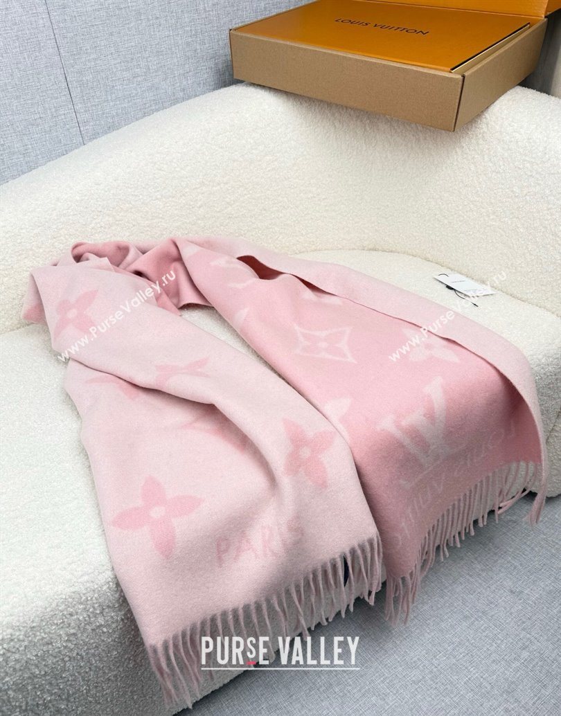 Louis Vuitton Reykjavik Cashmere Long Scarf 45x180cm Pink 2025 LV111101 (XMN-251111122)