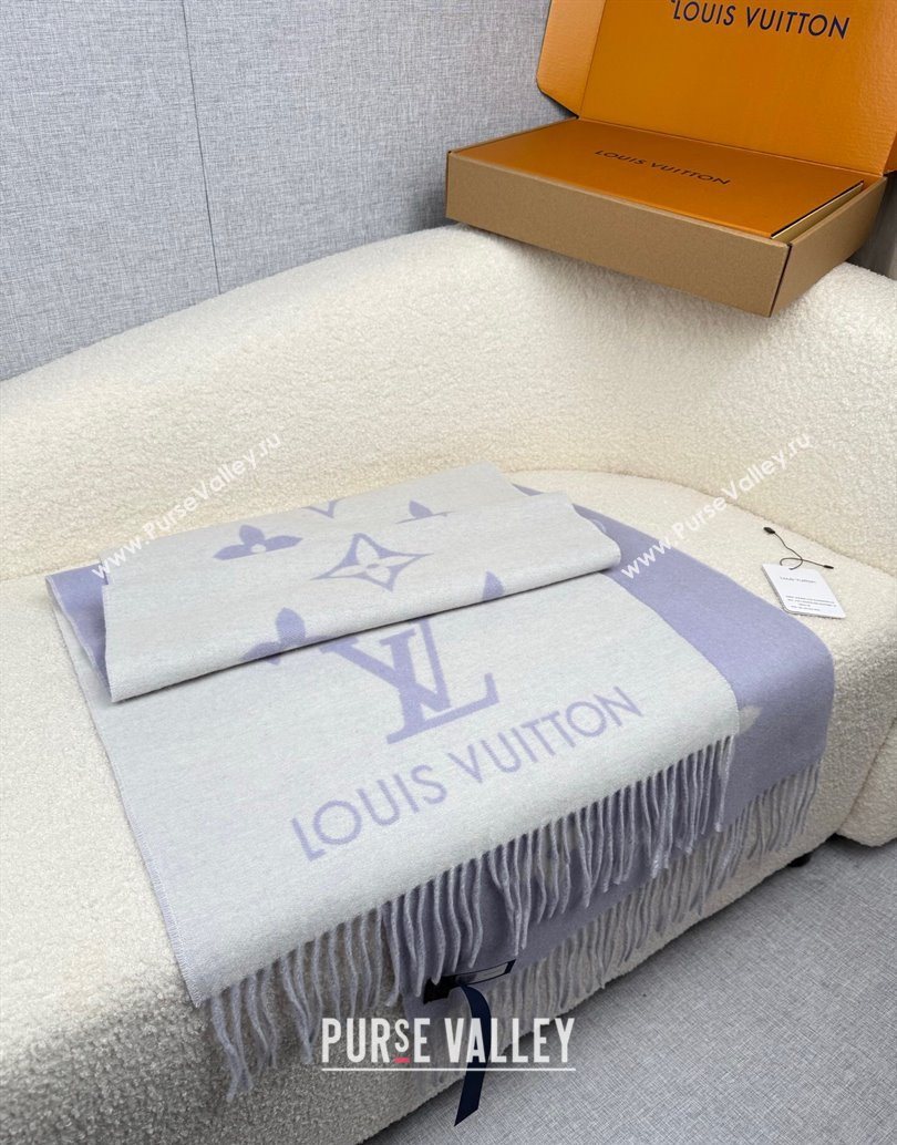 Louis Vuitton Reykjavik Cashmere Long Scarf 45x180cm Purple 2025 LV111101 (XMN-251111123)