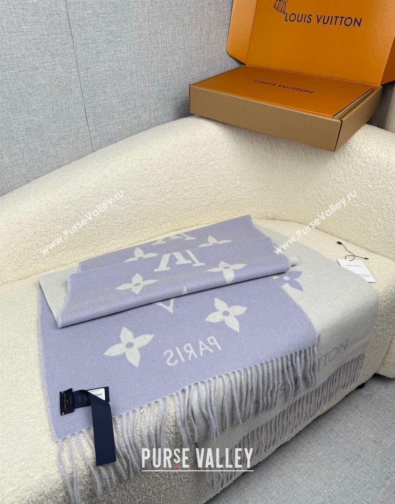 Louis Vuitton Reykjavik Cashmere Long Scarf 45x180cm Purple 2025 LV111101 (XMN-251111123)