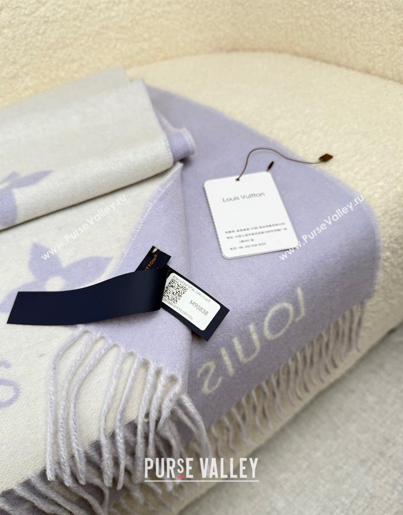 Louis Vuitton Reykjavik Cashmere Long Scarf 45x180cm Purple 2025 LV111101 (XMN-251111123)