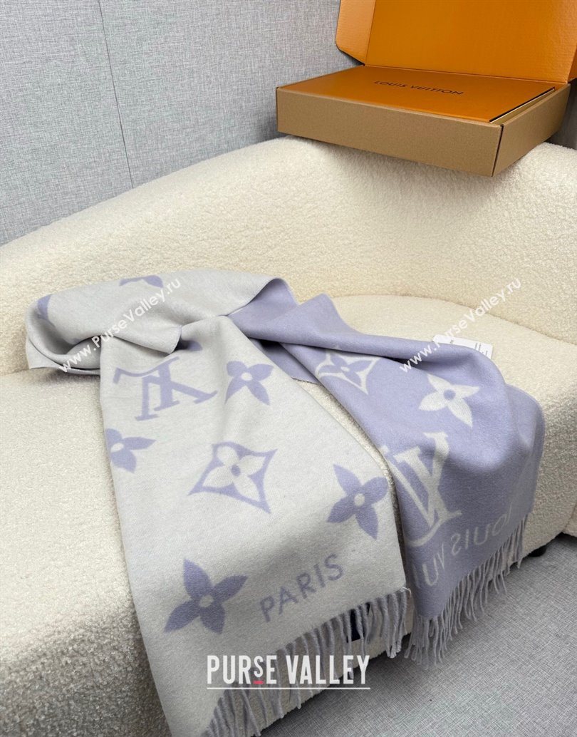 Louis Vuitton Reykjavik Cashmere Long Scarf 45x180cm Purple 2025 LV111101 (XMN-251111123)