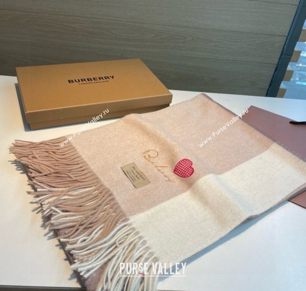 Burberry Heart Cashmere Long Scarf 70x200cm Beige 2025 BR111102 (XMN-251111131)
