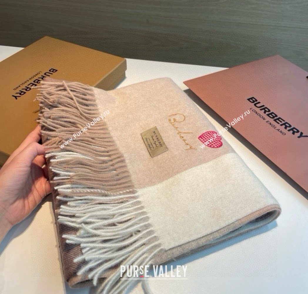 Burberry Heart Cashmere Long Scarf 70x200cm Beige 2025 BR111102 (XMN-251111131)