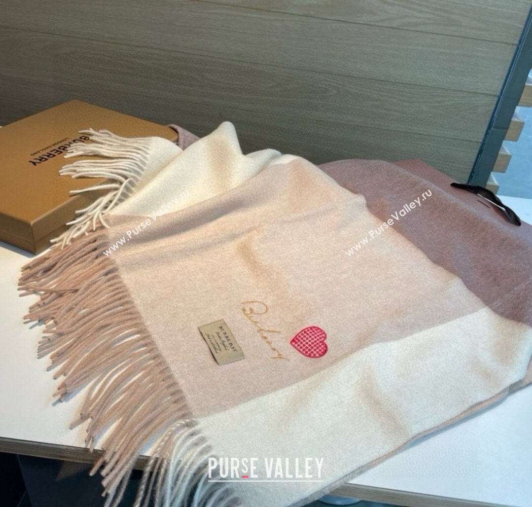 Burberry Heart Cashmere Long Scarf 70x200cm Beige 2025 BR111102 (XMN-251111131)