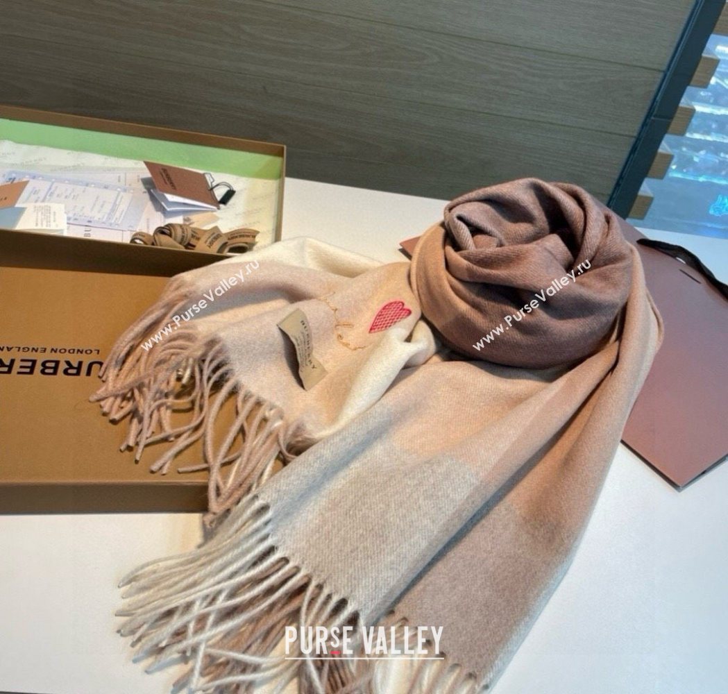 Burberry Heart Cashmere Long Scarf 70x200cm Beige 2025 BR111102 (XMN-251111131)