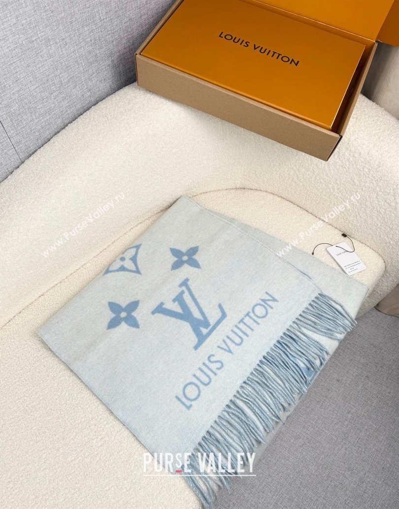Louis Vuitton Reykjavik Cashmere Long Scarf 45x180cm Blue 2025 LV111101 (XMN-251111120)