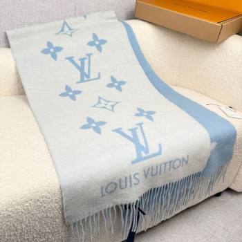 Louis Vuitton Reykjavik Cashmere Long Scarf 45x180cm Blue 2025 LV111101 (XMN-251111120)