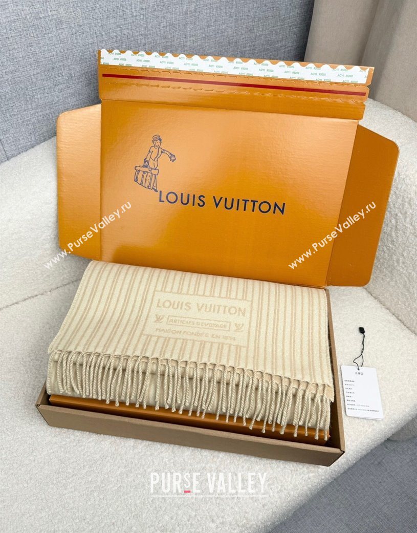 Louis Vuitton My Neverfull Wool Blend Long Scarf 30x200cm Beige 2025 LV111102 (XMN-251111126)